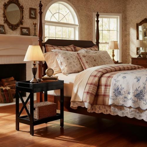 Narrow Side Table, End Table,Sofa Side Table, End Table Nightstand for Bedroom, Living Room, Small Spaces