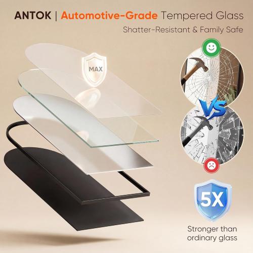 Antok 56 x14” Arched Full Length Floor Mirror, Black Aluminum Frame, Free Standing/Wall Mount/Leaning for Bedroom, Living Room, Dressing Room