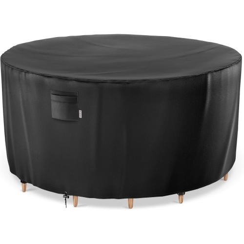 iBirdie Round Patio Furniture Cover 80 x 28 inch, Outdoor Waterproof and Weatherproof for Garden Table and Chairs, Heavy Duty 600D, fit 80, 79, 78 Diameter