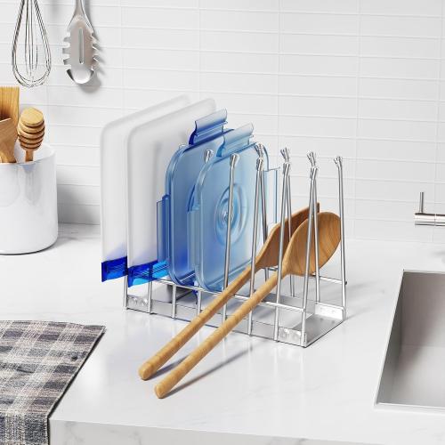 Bag Drying Rack Organizer, Metal Stand for Reusable Ziplock & Silicone Storage Bags, Rustproof Kitchen Dryer，Silver