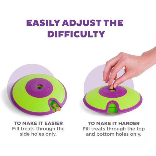 Outward Hound by Nina Ottosson Dog Treat Maze Dog Puzzle Enrichment Toy, Level 2 Intermediate, Green