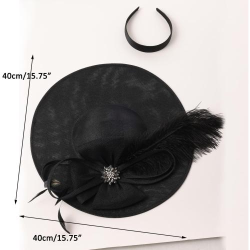 Unpifolov Fascinators Hats Elegant Women Flower Mesh Feathers Wedding Cocktail Bride Headband for Derby Hat Tea Party