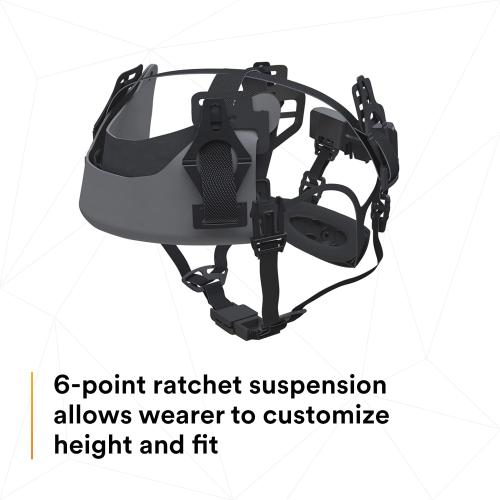 3M SecureFit Safety Helmet with 6 Point Suspension System and Chin Strap, for Construction and Heavy Infrastructure and Working at Height