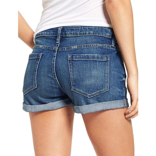 Size S LookbookStore Women's High Waisted Rolled Hem Distressed Jeans Ripped Denim Shorts