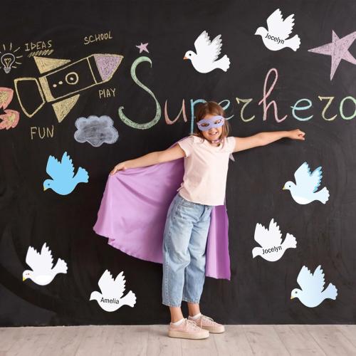 FOBSME 200 Pcs Peace Dove Paper Cutouts 3.94x3.78 Inch White Pigeon Cutouts Paper Bird Shape Die-Cuts Accents for Classroom Bulletin Board Home Window Wall Party Decorations School Crafts Projects