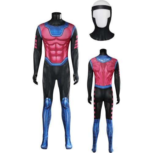 Size XL Remy Etienne LeBeau Gambit Cosplay Jumpsuit Coat Uniform Men's Remy Costume Mask for Halloween carnival