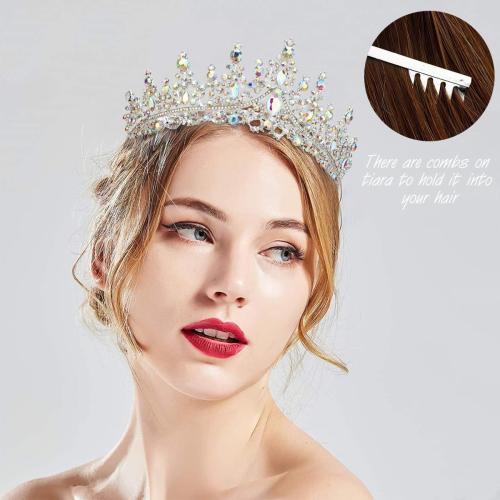 Queen Crown for Women Crystal Princess Tiaras Rhinestone Wedding Tiara for Bride Birthday Crown for Women Bride Prom Pageant Halloween Costume Cosplay Props Hair Accessories
