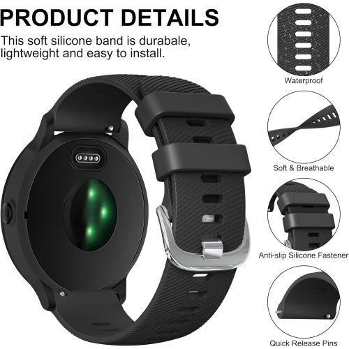 Meliya Watch Bands for Tensky IDW28/IDW19/ID208 Plus Smart Watch Bands, 22mm Replacement Flexible Silicone Bands for ID208 Plus BT Smartwatch