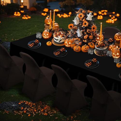 Babenest Spandex Folding Chair Covers Halloween Upgraded 10 PCS Universal Stretch Washable Fitted Chair Slipcovers Protector for Wedding, Holidays, Banquet, Party, Celebration (Black)‼️no visible damage they are thin (sheer)‼️