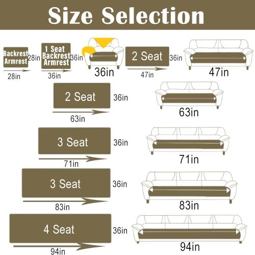 Couch Cover Sofa Covers Washable, Velvet Fleece Sofa Slipcovers for 3 Cushion Couch, Non-Slip Furniture Protector for Dog Pet, L Shaped Recliner Sectional Couch Cover Taupe,36X83(Only 1 Pcs)