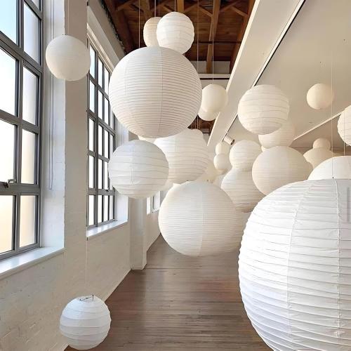 White Paper Lamp Shade,12 Oval Paper Lantern Lights,Pendant Light Lamp Shade For Paper Lamp Hanging and Home Decor