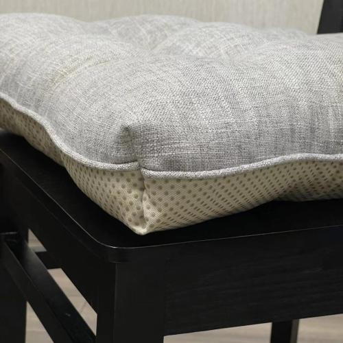 CAMZ Chair Cushions for Dining Chairs Pads, Kitchen Chair Cushions with Ties and Non Slip Backing Tufted Seat Cushion (Denim Blue)