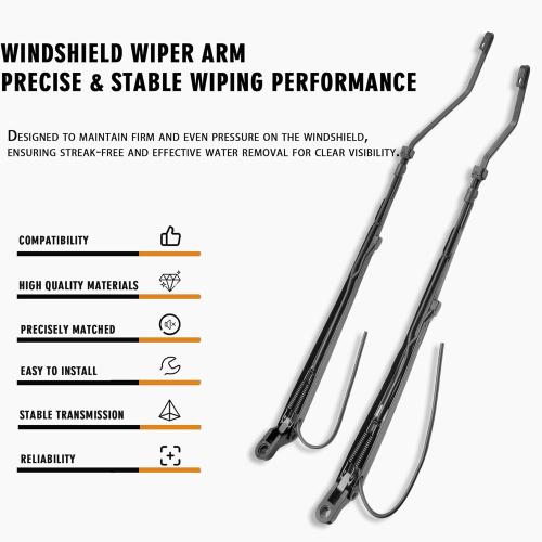1 Pair Front Windshield Wiper Arm Kit Compatible with 1997-2005 Buick Century Regal Chevrolet Impala Monte Pontiac Grand Prix Carlo Intrigue Replaces OE 42539 42691 15237916 15237915