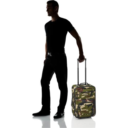 Rockland Fashion Softside Upright Luggage Set,Expandable, Wheel, Telescopic Handle, Camouflage, 2-Piece (14/19)
