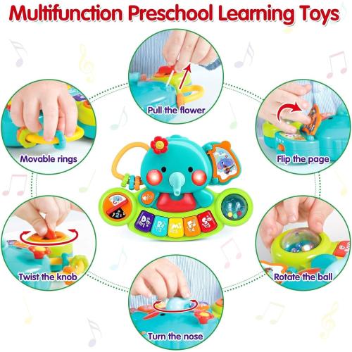 Baby Piano Toy 6 to 12 Months Light Up Music Baby Toys for 0 6 9 12 18 Months Early Learning Educational Piano Keyboard Infant Babies Girl Toy 1 Year Old Boy Girls Gift
