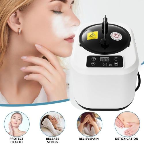 5L Sauna Steamer with Larger Volume and More Steam Output, Fcc Certified 5L & 2000W Steam Generator, Sauna Steamer Machine with Remote Control, Portable Sauna Steamer, White