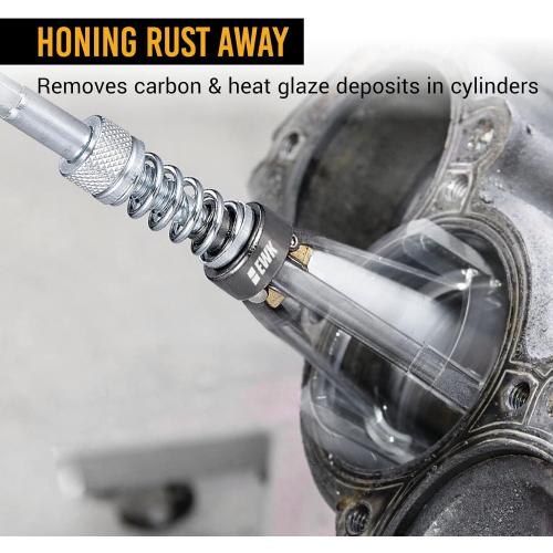 EWK 1 to 2-1/2 Inch 3 Stones Engine Cylinder Hone Tool Adjustable Cylinder Deglazer Piston Honer 220 Grit