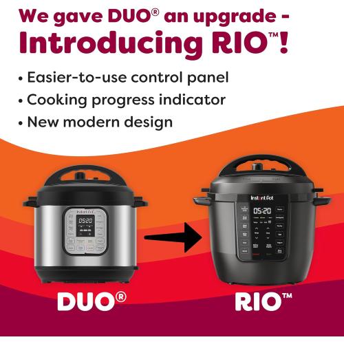 Instant Pot 6QT RIO 7-in-1 Multi-Cooker, Pressure Cooker, Slow cook, Sauté, Steam, Rice Maker, Yogurt, & Warmer, Black, 6 Quarts ‼️has stains ‼️and may come with missing or broken pieces ‼️