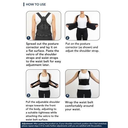 Posture Corrector for Women & Men, Back Brace Advanced Full Back Support for Upper & Lower Back Pain Relief, Spine, Neck, and Hump, X-Style Medical-Grade Lumbar Support System with Adjustable Shoulder Straightener and Breathable Design for Long Sitting an