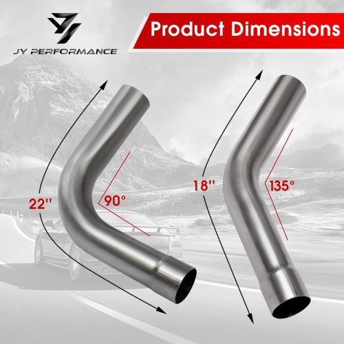 3'' Mild Steel Custom Exhaust Kit Tubing Mandrel Bend Pipe Straight & U-Bend 16 Gauge Universal 8PCS