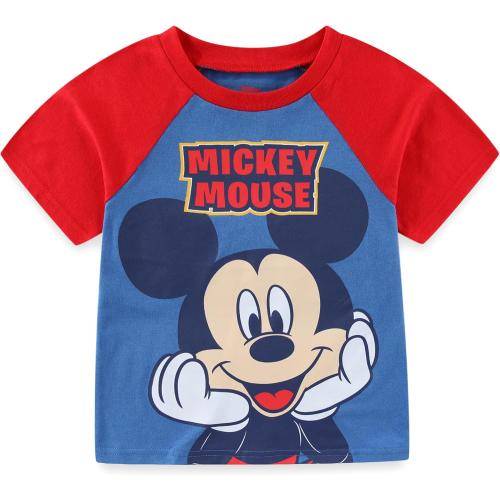 Size 6 ...Disney Mickey Mouse Boys Short Sleeve T-Shirt and French Terry Short Set for Toddler and Big Kids