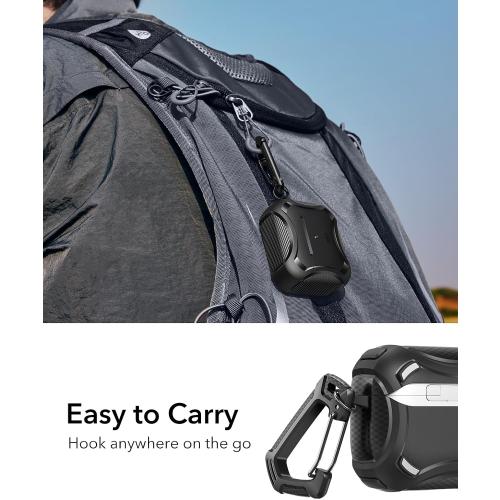 ESR for AirPods 4 Case, Compatible with AirPods 4th Generation Case (2024), Compatible with MagSafe, Powerful Drop Protection, Magnetic Lid, Cyber Series, Black