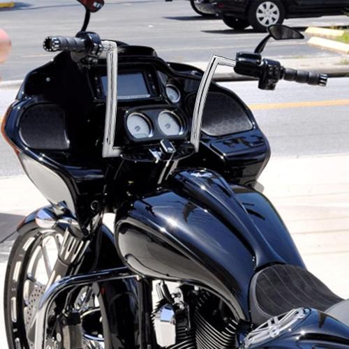 Wsays 12 Rise Ape Hanger Handlebar 1.5 inch Fat Bar Chrome Compatible with Harley Sportster XL 883 1200 Dyna Softail and Road King 1994-2022 and Road Glide 1998-2013 Models