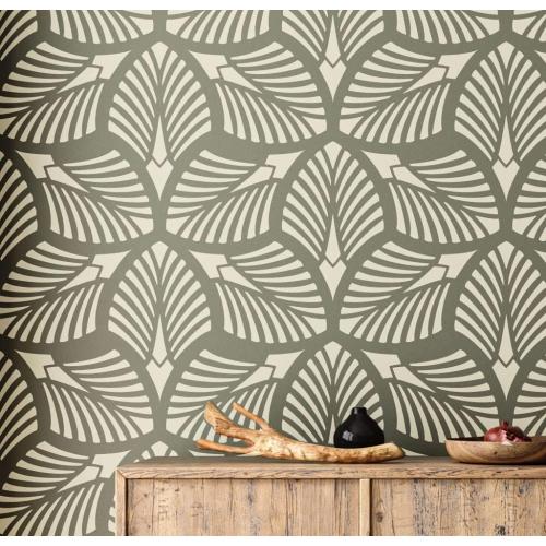 23x28 STENCILOGY® / Danube - 23 x 38 XL Wall Stencil, Palm Leaf, Large Allover Wall Stencils for Painting, Large Floral Wall Stencil