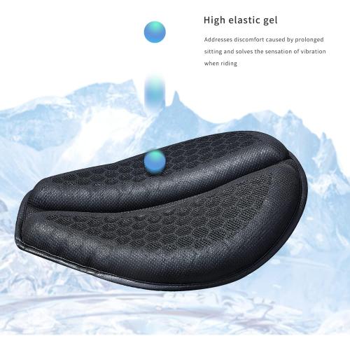 Motorcycle Seat Cushion, Motorcycle Gel Seat Pad with 3D Honeycomb Shock-Absorbing Breathable Seat Cover