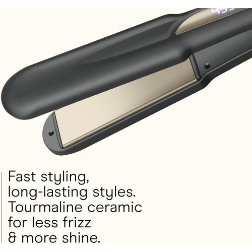 INFINITIPRO BY CONAIR Tourmaline Ceramic Flat Iron, 1 1/4-inch Digital Hair Straightener