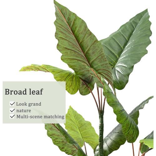 Abzo Artificial Rubber Tree Fake Plants 6.5FT Tall Faux Ficus Tree Potted Fake Indoor Plants Large Floor Plants Artificial Silk Tree for Home Office Living Room Decor Indoor., Green