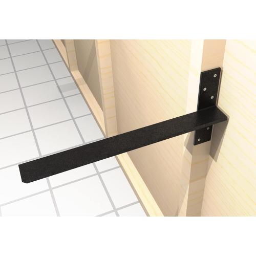 （2-Pack） Free Hanging T Shelf Bracket, Solid Heavy Duty Steel Knee Wall Hidden Granite Countertop Support Floating Bracket Hardware, Universal ,12 Inch , DIY Projects , Screws Included