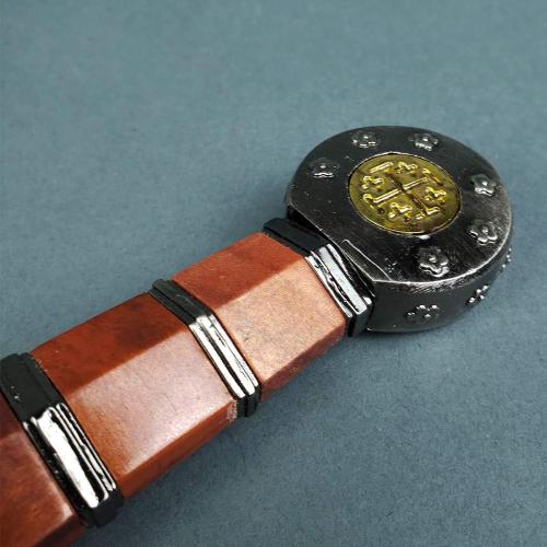 Prince Sword with Sheath,Crusader Knight Templar Short Sword - Historical Reproduction, Cast Metal Handle