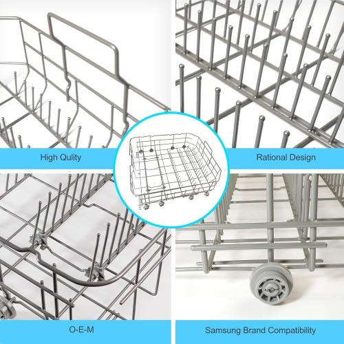 Upgraded Samsung Dishwasher DD82-01073A Lower Rack Assembly Replacement for Samsung Dishwasher Dishrack Modle DW80R5061/DW80R5060/DW80K7050UG /DW80K5050US Series