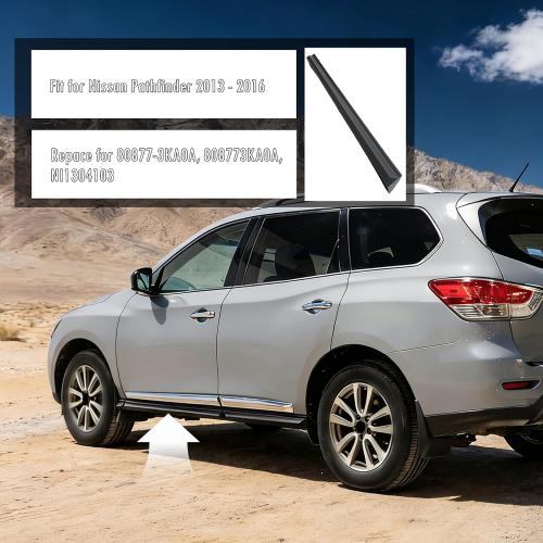 Front Left Driver Side Lower Door Molding Panel Fit for Nissan Pathfinder 2013 2014 2015 2016 for 80877-3KA0A