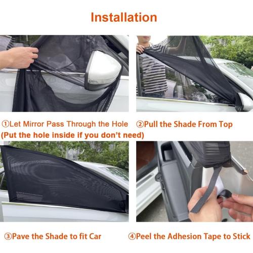 2 Pack Car Front Side Window Shades Mesh Screen for Camping 22''x42''