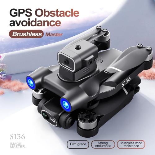 GPS Drone with Camera for Adults 4K,New Upgrade Drone with Batteries,RC Quadcopter w/Brushless Motor,Auto Return,Circle Fly,Waypoint Fly, Follow me,50  Mins Long Flight,Gifts for Adults/Kids Beginner