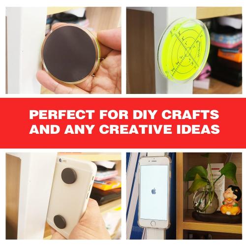 Set of 50 Size Size 25mm Round Small Magnet Dots with Adhesive Backing for Crafts DIY School Office Home Flexible Circle Magnetic Dot with Self Adhesive Alternative to Magnets Tape Sheet 50 PCS 25mm (Diameter 1.0”X 0.08”)