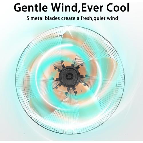 18in Wall Mount Fan with Remote Control Wall Mounted Oscillating Fan with 3 Speed Settings Adjustable Tilt and Timing for Bedroom 16in Metal Fans Blade