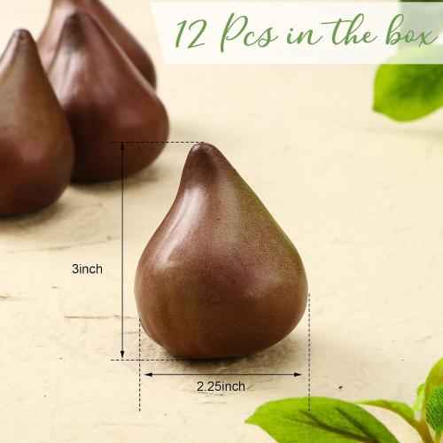 Wavwavw 12 Pcs Fake Figs Faux Figs Artificial Fruit Bulk Realistic Decor