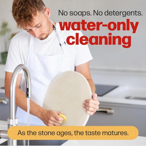 HANS GRILL PIZZA STONE | Circular Pizza Stone For Oven Baking & BBQ Grilling With Free Wooden Peel | Extra Large Round 15 Inches Diameter (38CM) Durable Cordierite Cooking Stone.