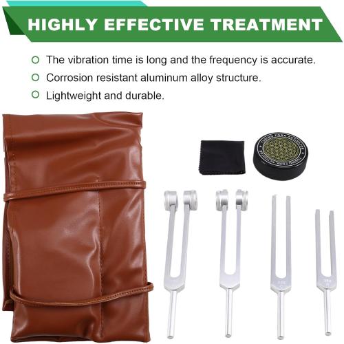 Chakra Tuning Forks 128Hz, 136.1Hz, 256Hz, 384Hz forHealing,Sound Therapy,Keep Body