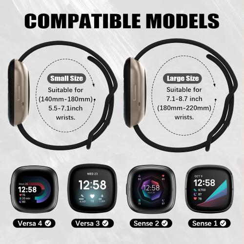 Sport Bands & Storage Case for Fitbit Versa 3/4,Sense1/ 2