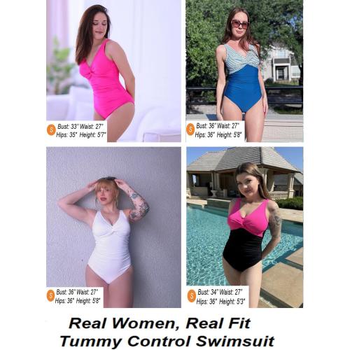 Size M Holipick Women Tummy Control One Piece Swimsuit - Push Up Bathing Suit Full Coverage Slimming Swimwear
