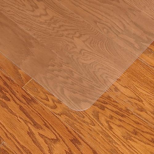 Staples Office Chair Mat, Clear Floor Mats with Lip, Hard Floors, Textured Underside, Extended Under-Desk Coverage, Smooth Glide