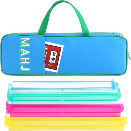 Aliceset Mahjong Rack Storage Bag 21 x 6.5 x 2 Inches Mahjong Gifts for Women Mah Jong Tile Bags with Zipper for Tiles and Pushers Rack Storage Bags Gifts Accessories(Only Bag)(Royal Blue)