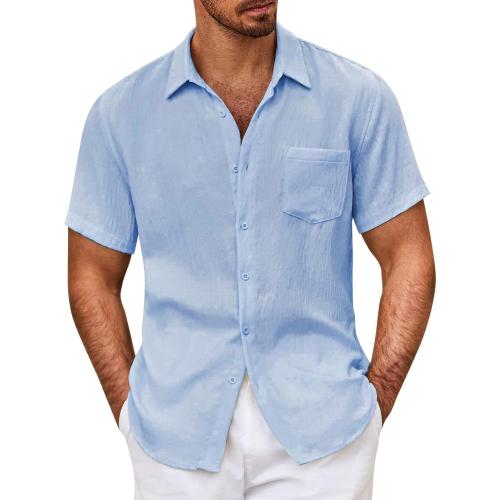Porter and Ash Mens Resort Wear 2025 Breathable Button Down Short Sleeve Shirt Regular Fit Formal with Pocket Summer Casual. Size medium