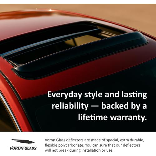 Extra Durable Sunroof Wind Deflector for Sunroof or Moonroof (37.8 inch) – Sun Roof Rain Guard Easy 3M Tape-On Install - SR11000