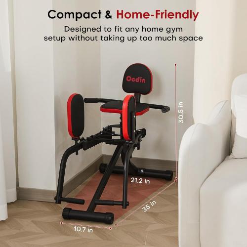 Ocdin Hip Abductor Adductor Machine for Home Gym, Inner and Outer Thigh and Glute Workout System