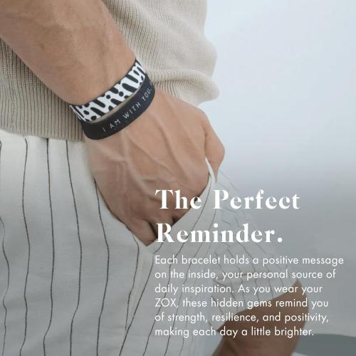ZOX Bracelets — Stretchy Elastic Band with Motivational Affirmations and Beautiful Artwork, Great Wristband Gift for Men & Women of All Ages